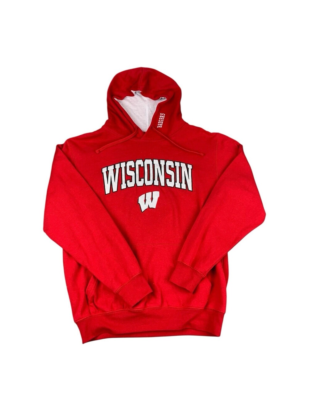 Wisconsin Badgers Mens Red Hoodie Sweatshirt Colosseum Size Medium